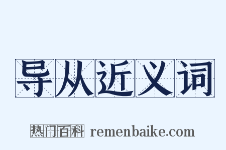 导从近义词是什么意思的图片